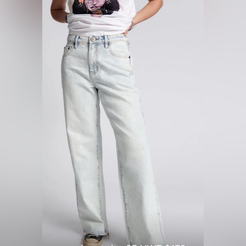 Oneteaspoon Jackson Mid Waist Wide Leg Denim Jeans
